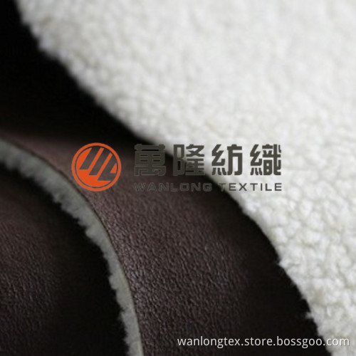 Bronzed Suede Fabric Bonded with Sherpa